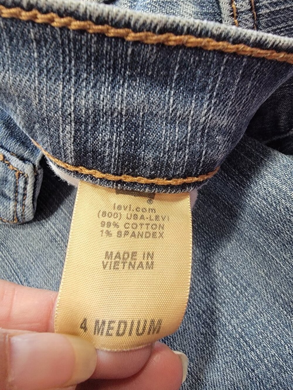 Levi's Size 4 Bootcut 515 Denim Blue Jeans - Picture 13 of 15
